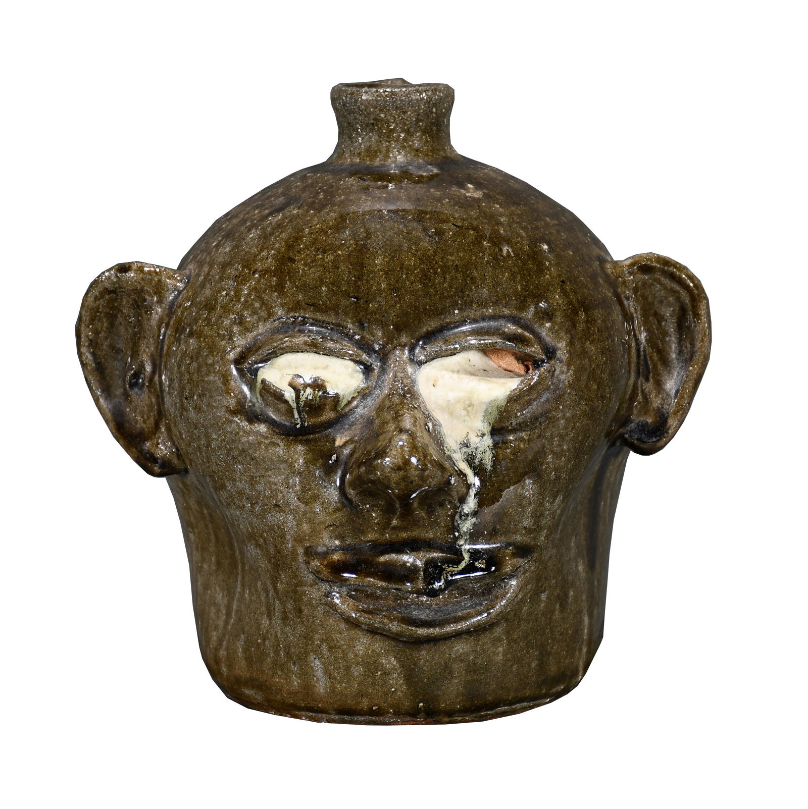 Lanier Meaders. Runny-Eyed Face Jug. (1 of 19)