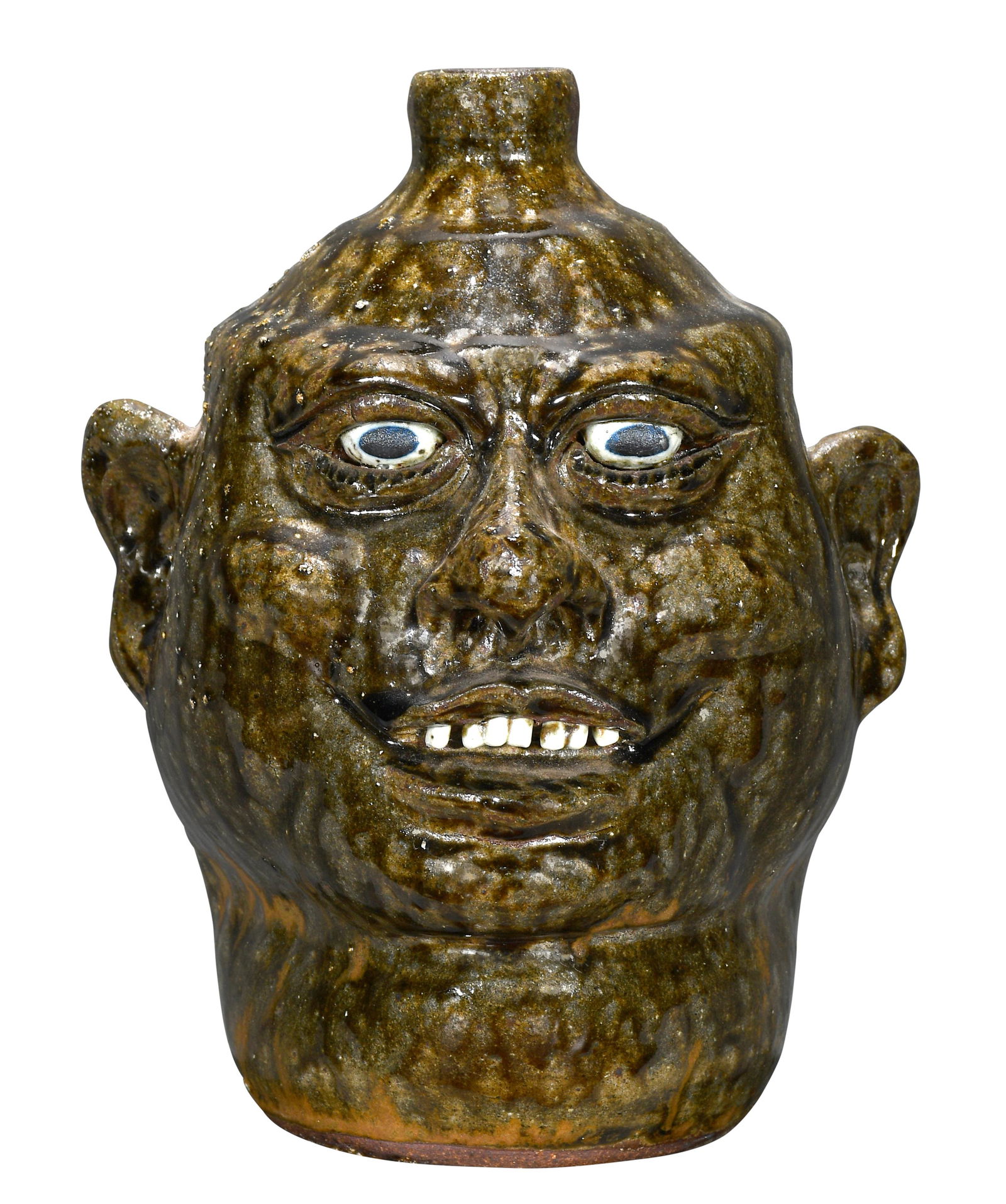 Lanier Meaders. Thick Neck Face Jug. (1 of 7)