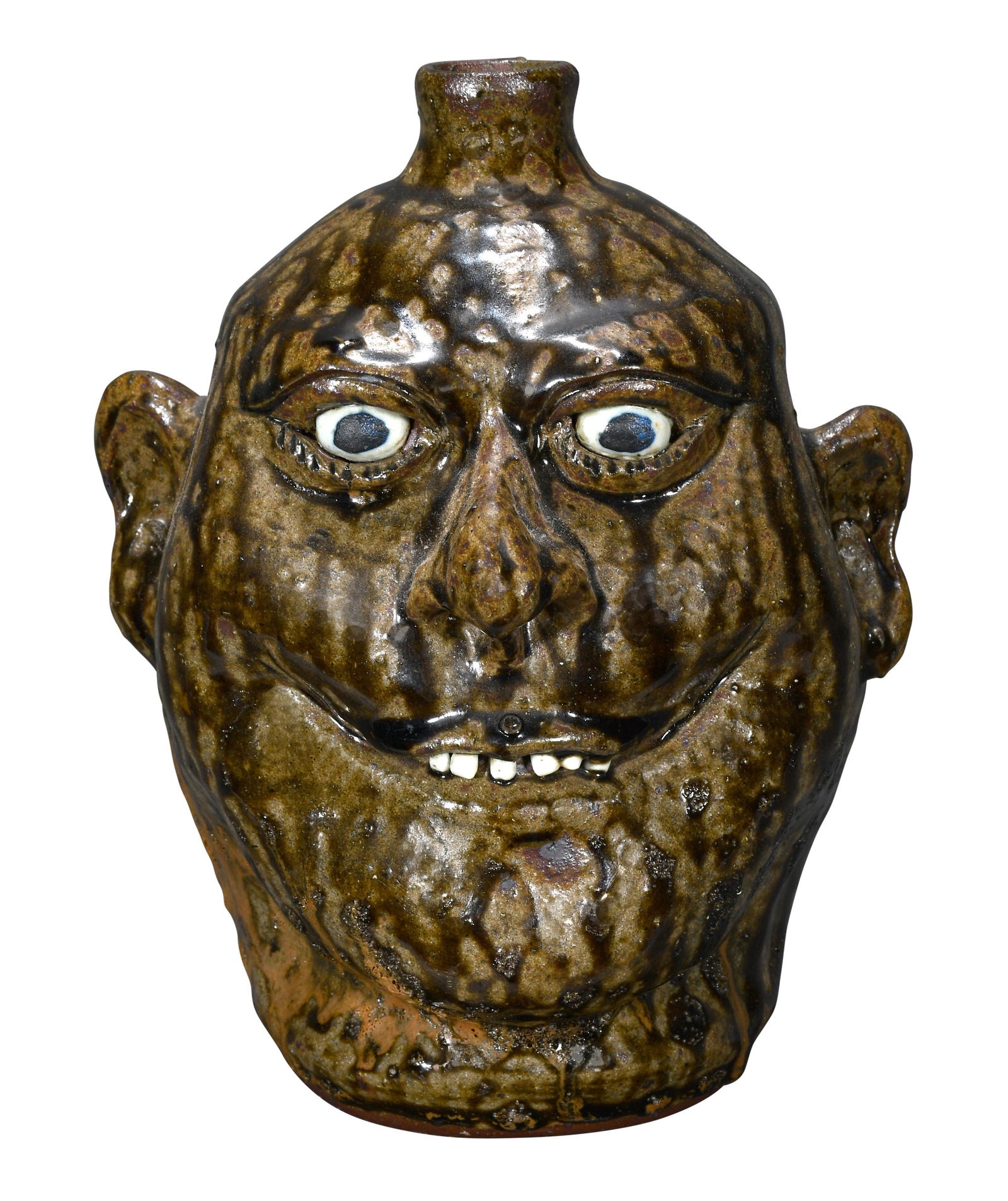 Lanier Meaders. Tobacco-Spit Face Jug. (1 of 6)