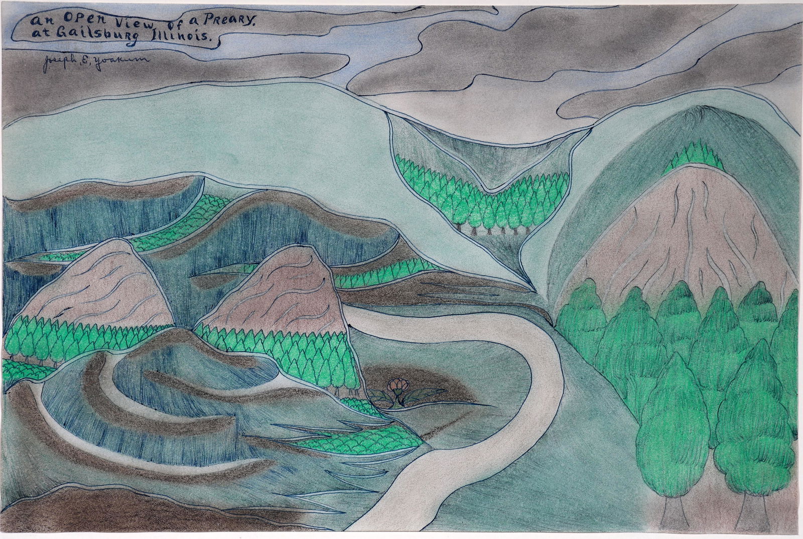 Joseph Yoakum. Open View Of A Preary At Gailsburg IL. (1 of 8)