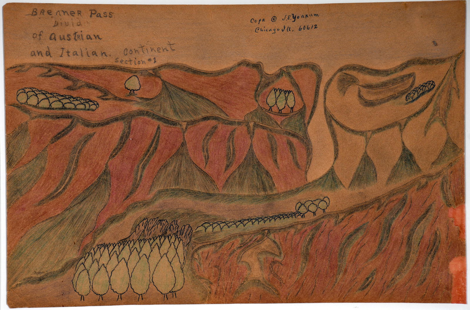 Joseph Yoakum. Brenner Pass Divid Of Austrian & Italian Continent. (1 of 10)