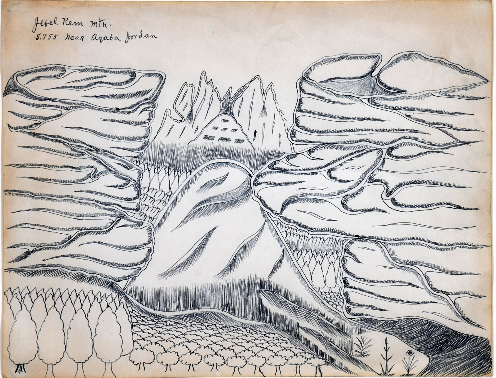 Joseph Yoakum. Jebel Rem Mountain Near Aquaba, Jordan. (1 of 8)