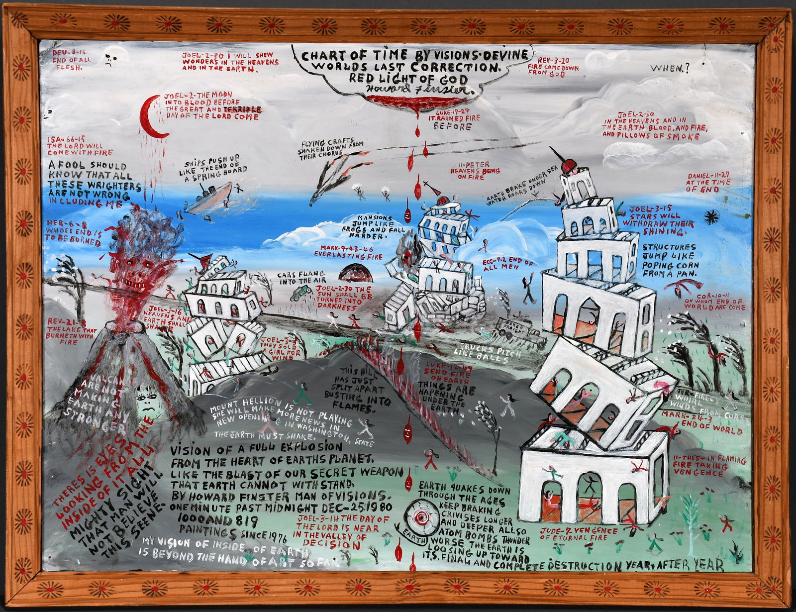 Howard Finster. Chart of Time By Vision Divine, #1,819. (1 of 7)