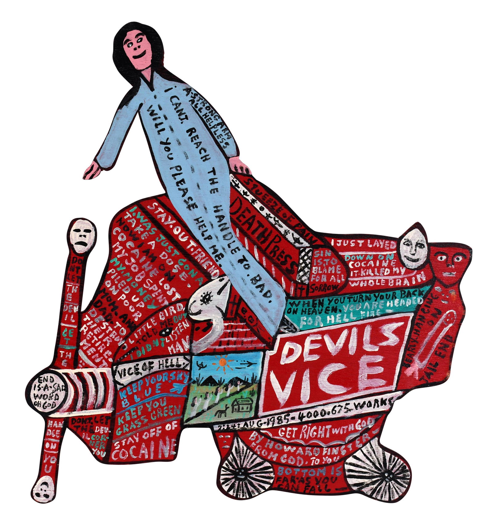 Howard Finster. Devil's Vice. (1 of 6)