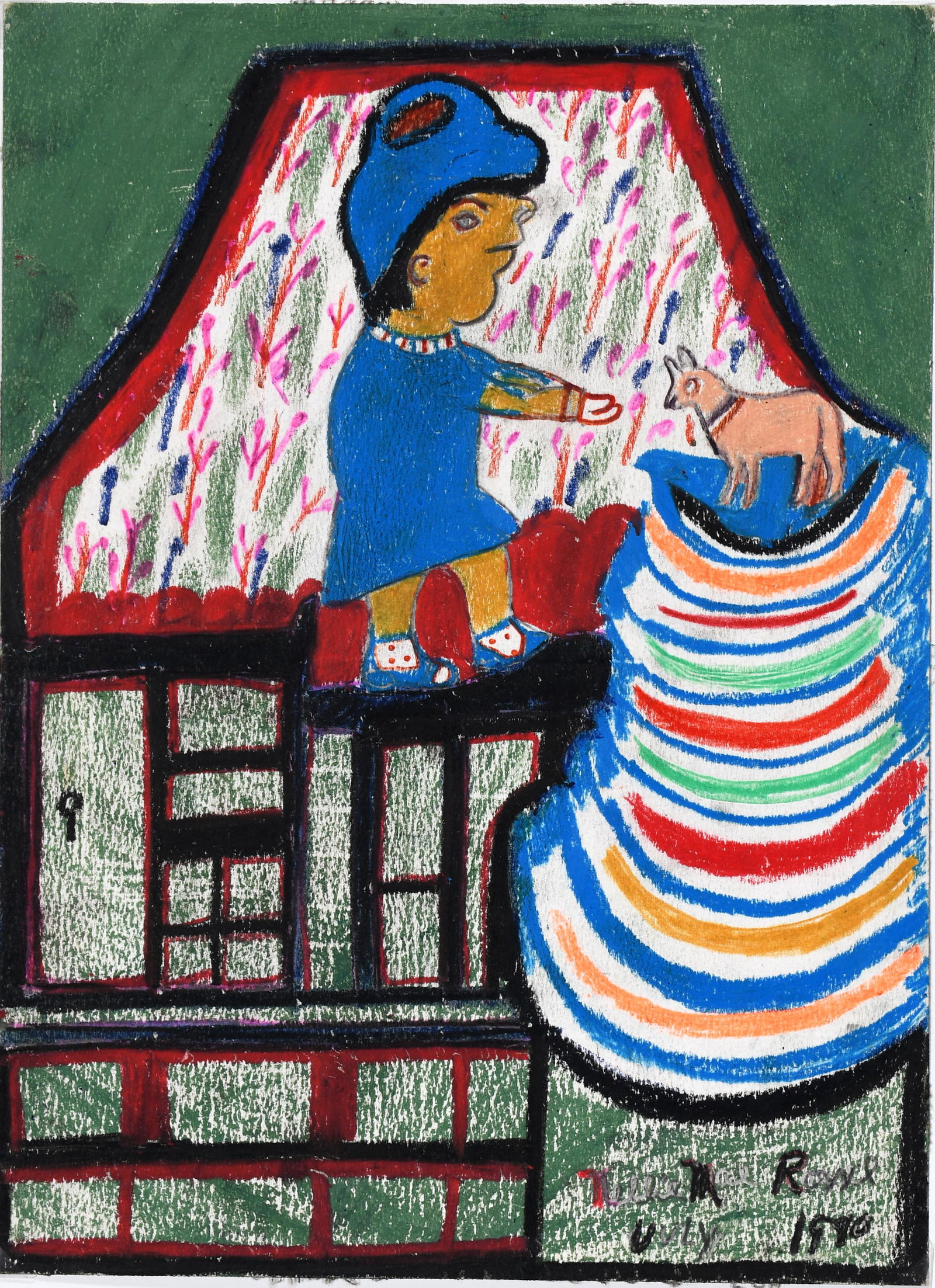 Nellie Mae Rowe. Nellie and Her Dog. (1 of 5)