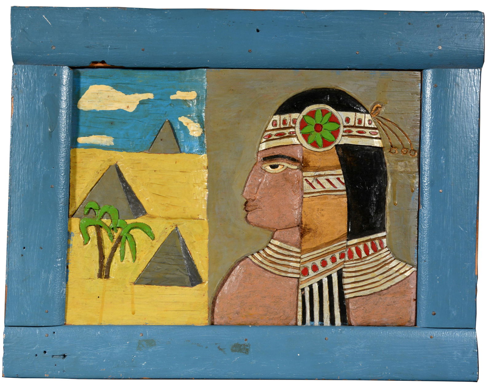 L. Almon & E. Pierce. Egyptian Pharoah Collaborative Piece. (1 of 10)