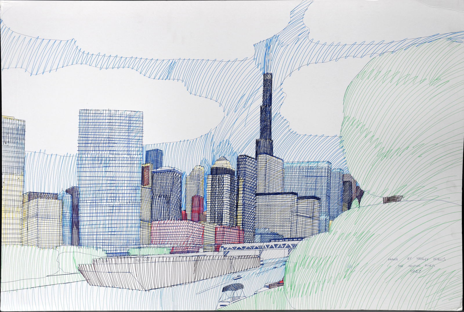 Wesley Willis. The Chicago River. (1 of 3)