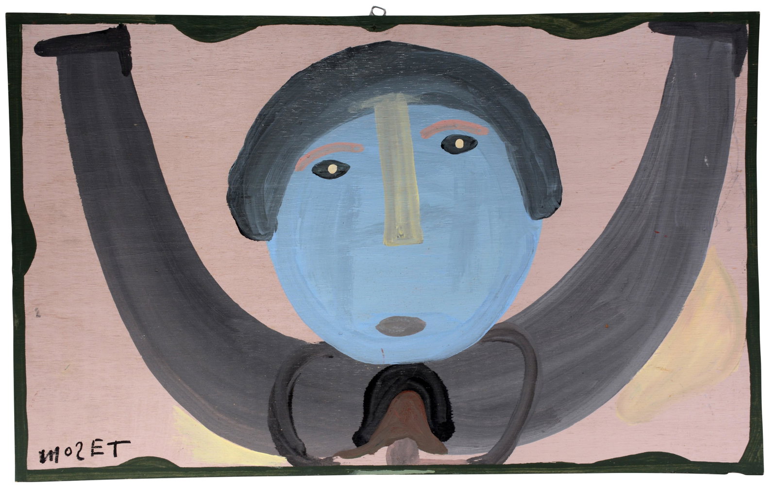 Mose Tolliver. Moose Lady.: Mose Tolliver. Moose Lady. Signed. Paint on board. Excellent condition. 31" w x 20" h. Est. $500-800. Ship:â€ˆ$55