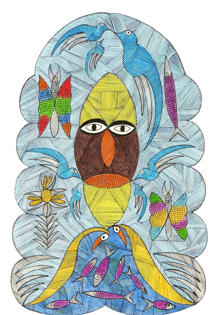 Scottie Wilson. Face With Light Blue Background. (1 of 8)