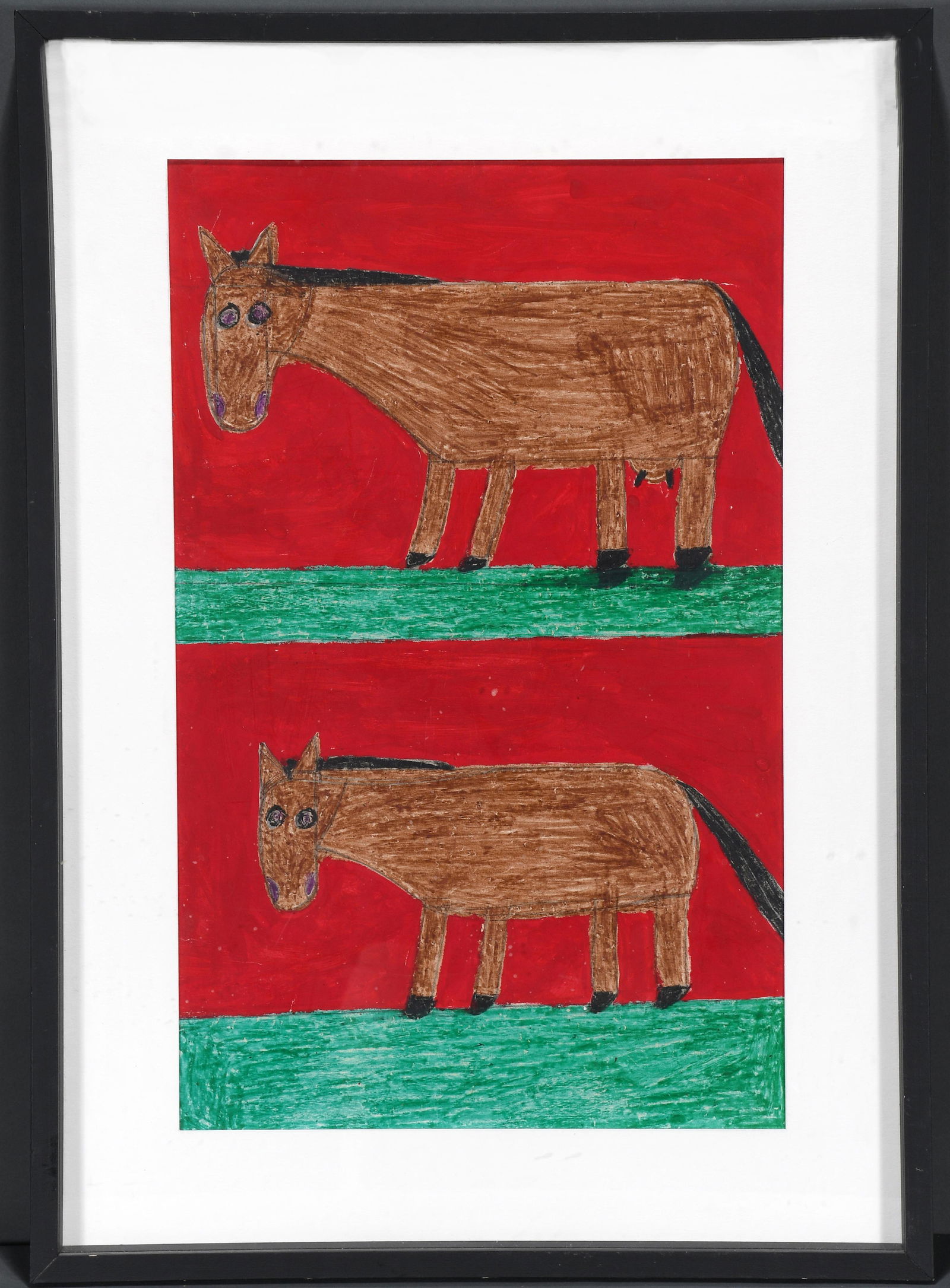 Eddie Arning. Two Horses. (1 of 4)