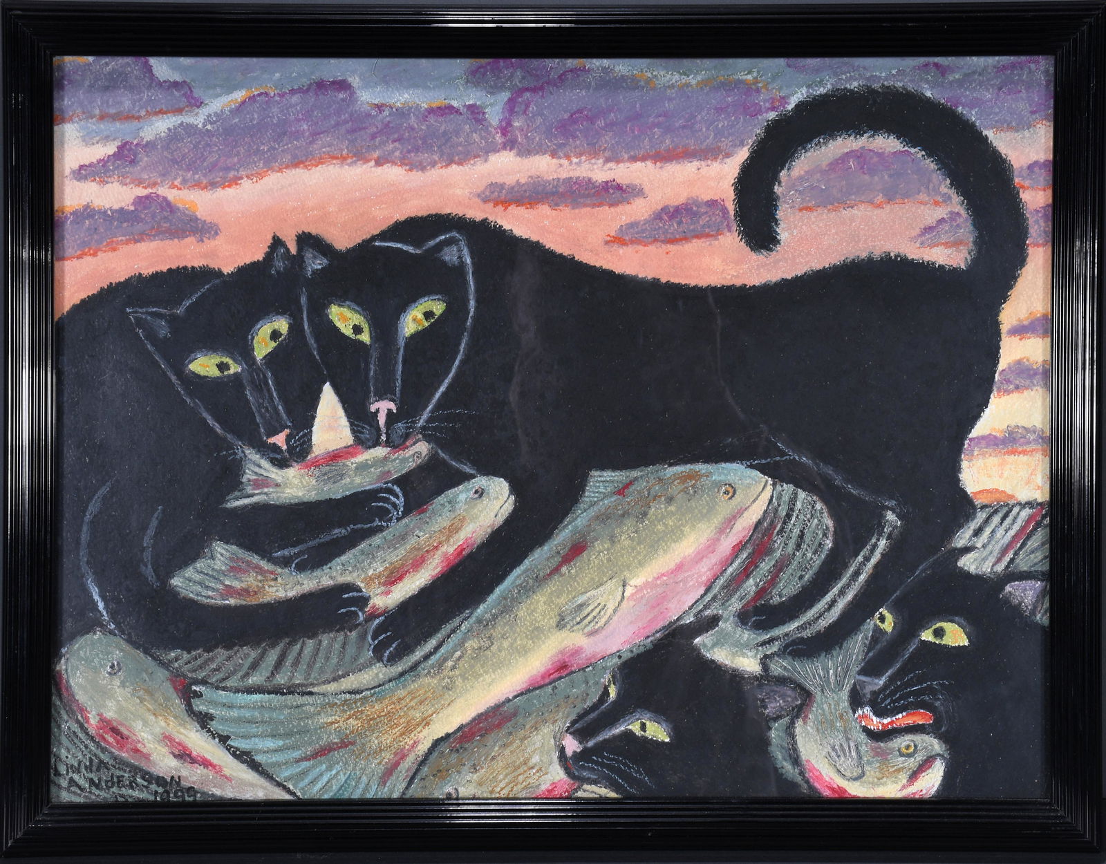 Linda Anderson. Black Cats Fishing. (1 of 3)