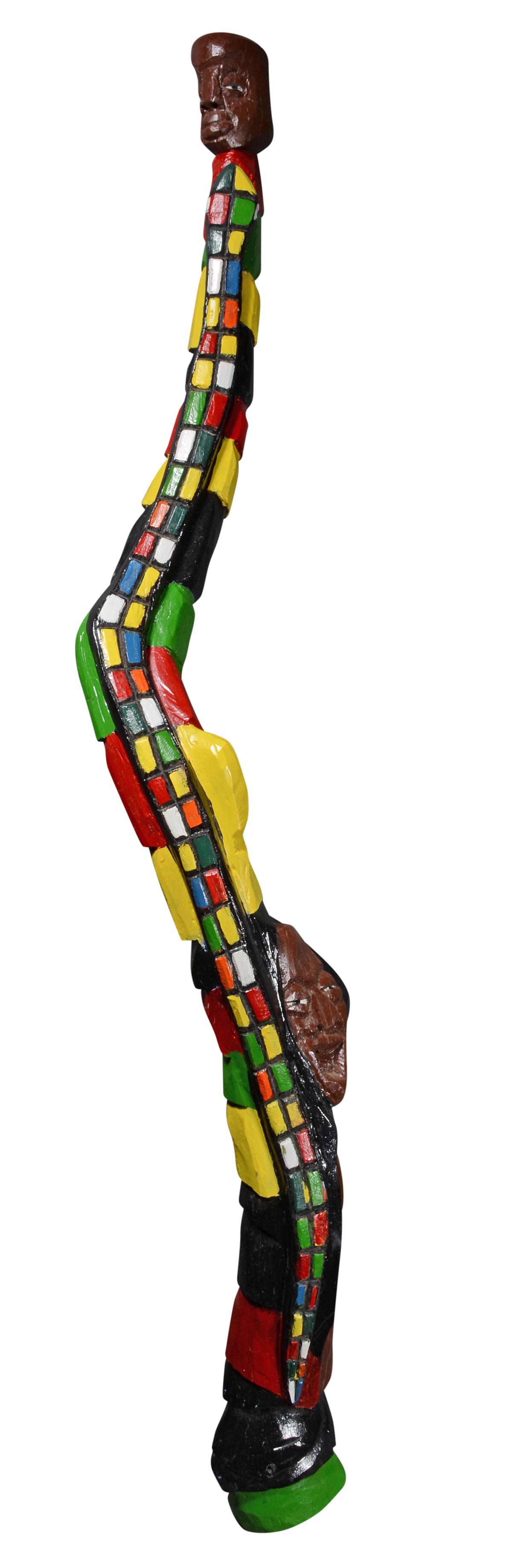 Herbert Singleton. Multi-Colored Snake With Profile Totem. (1 of 8)