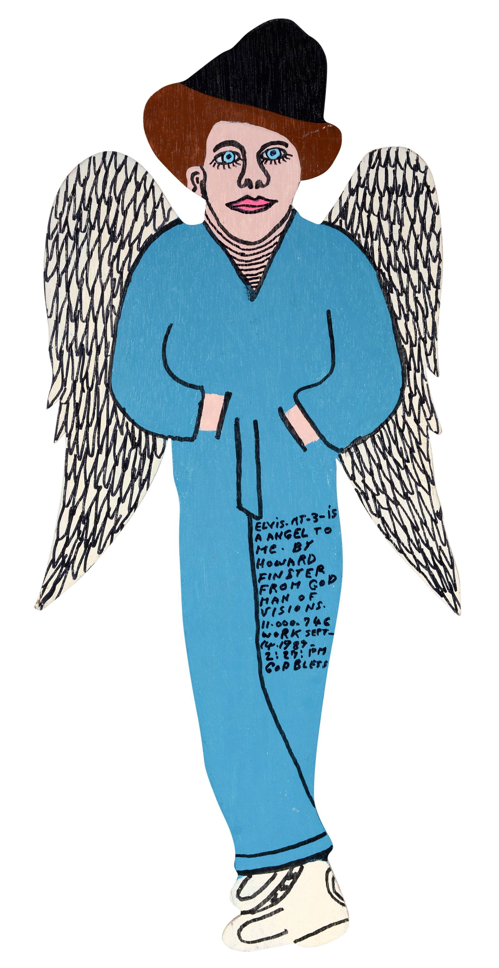 Howard Finster. Elvis At 3 Is An Angel To Me. (1 of 4)