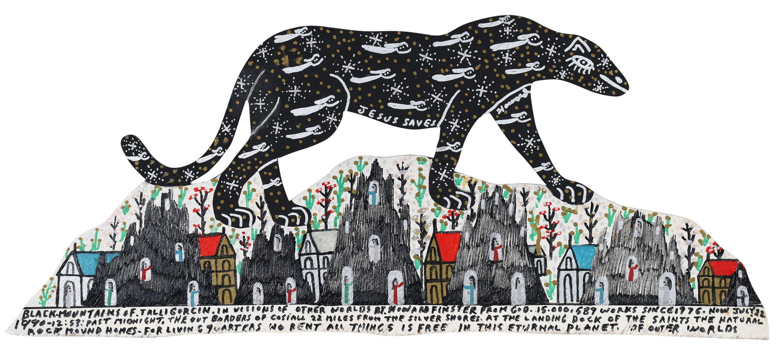 Howard Finster. Black Leopard. (1 of 6)