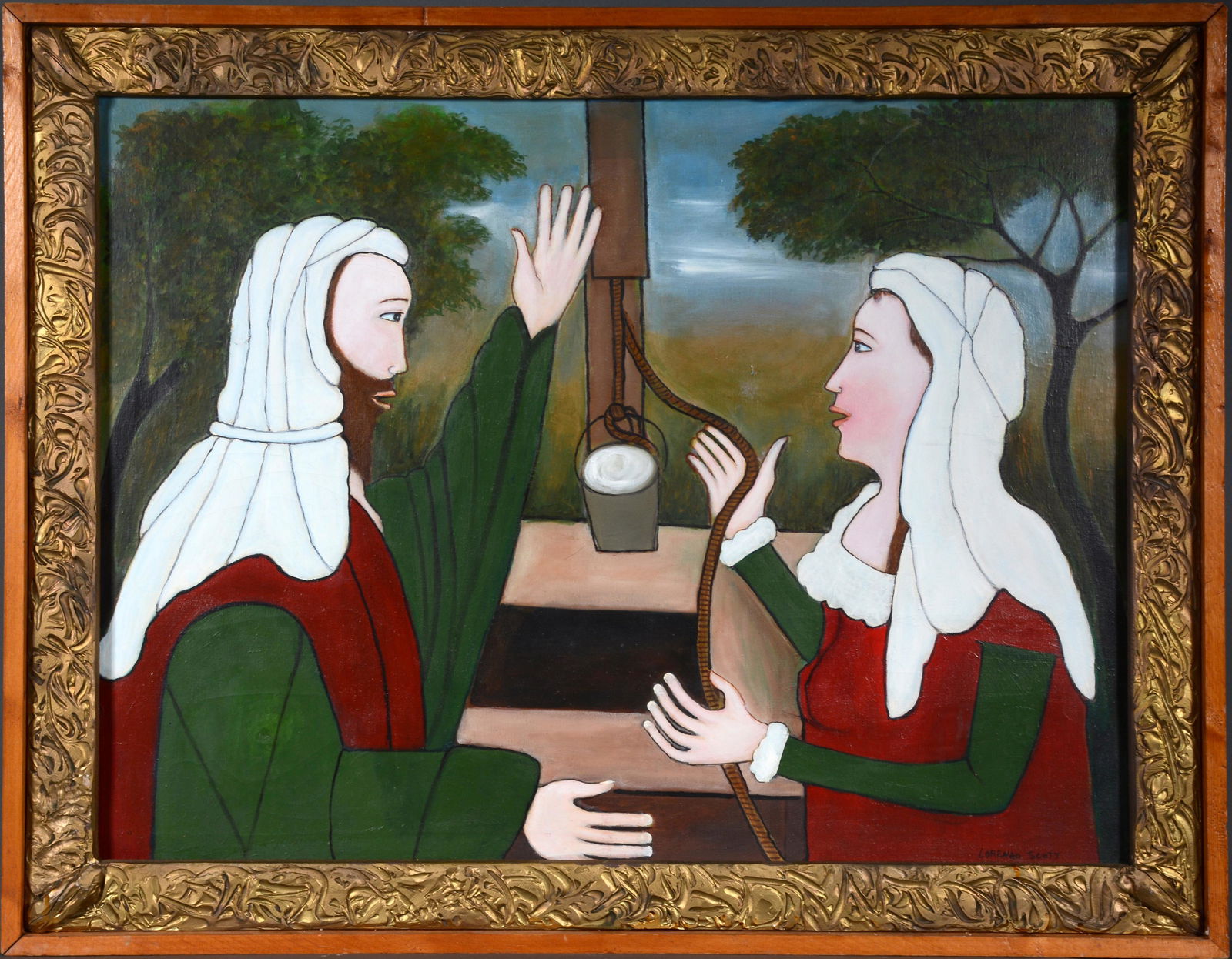 Lorenzo Scott. Isaac and Rebekah At The Well. (1 of 4)