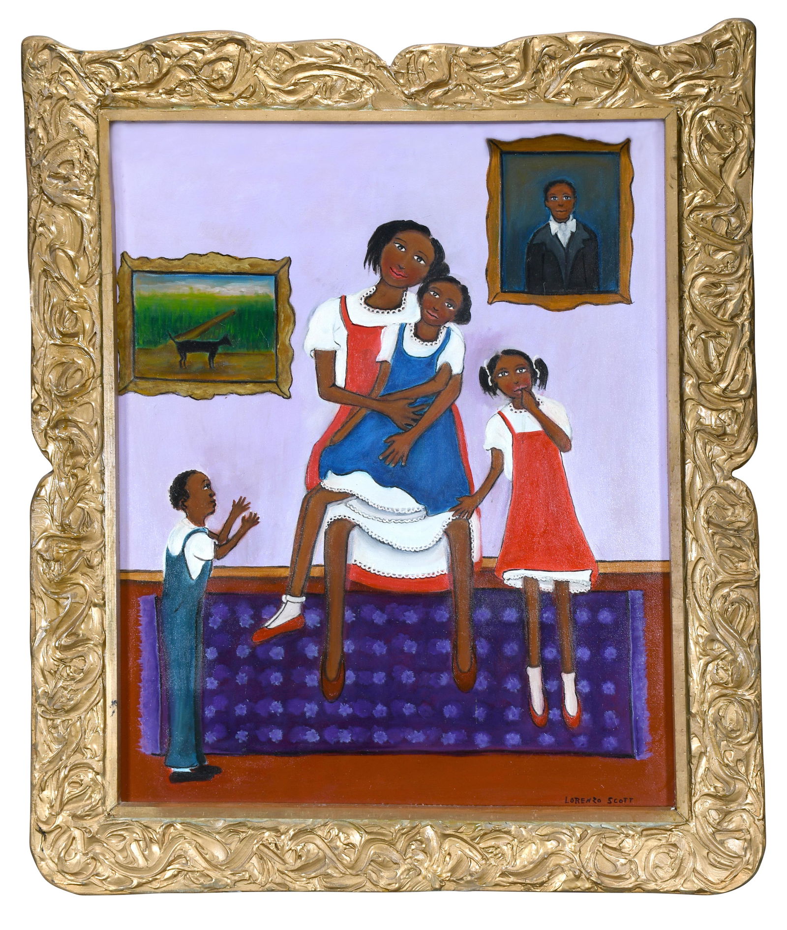 Lorenzo Scott. Mother With Three Children. (1 of 4)