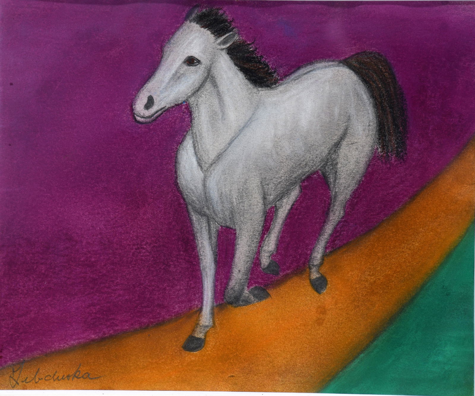 Lawrence Lebduska. White Horse. (1 of 3)