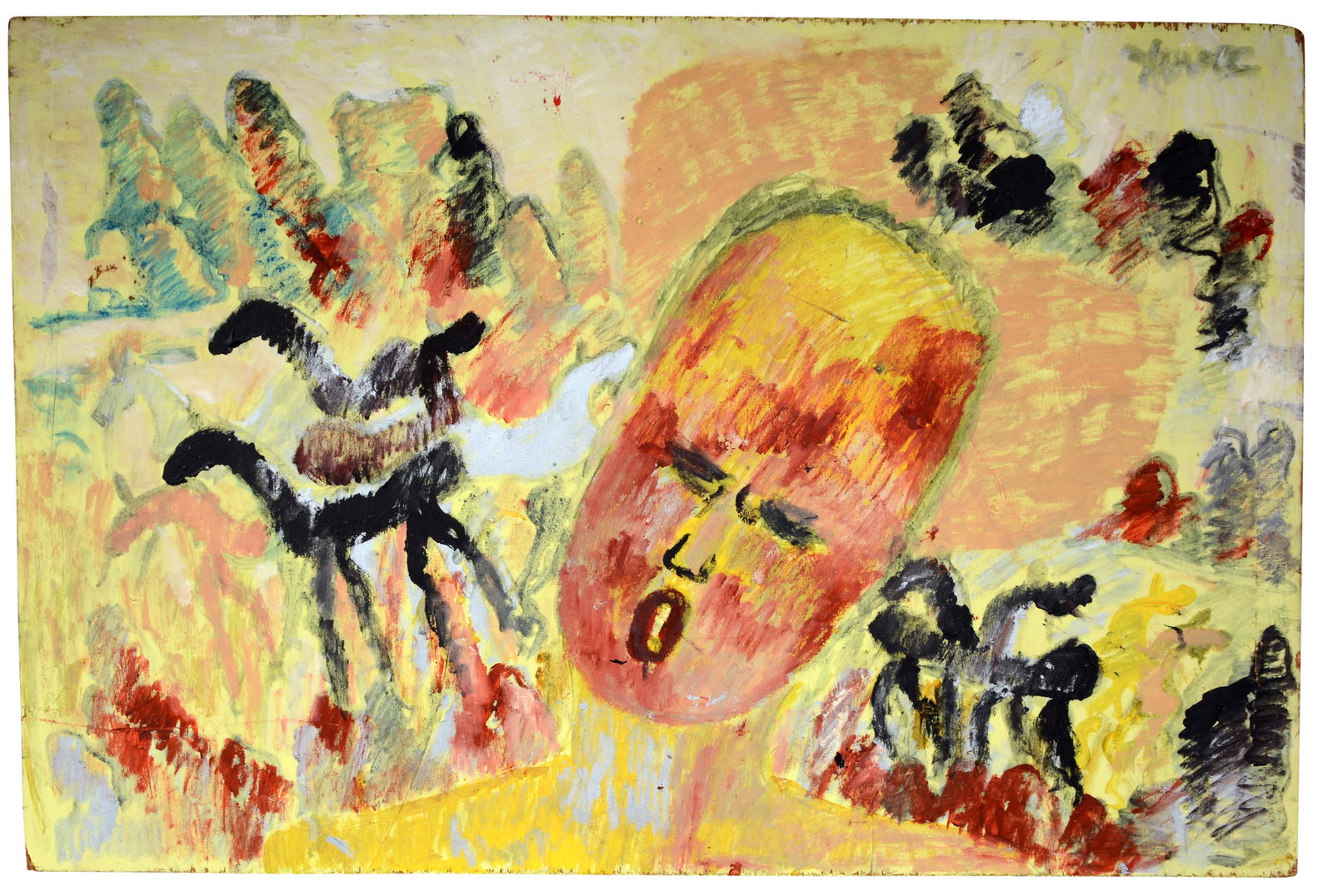 Purvis Young. Angels and Horse In The Mountains. (1 of 3)