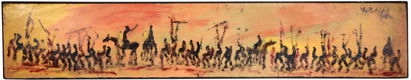 Purvis Young. Long Warrior Scene. (1 of 6)