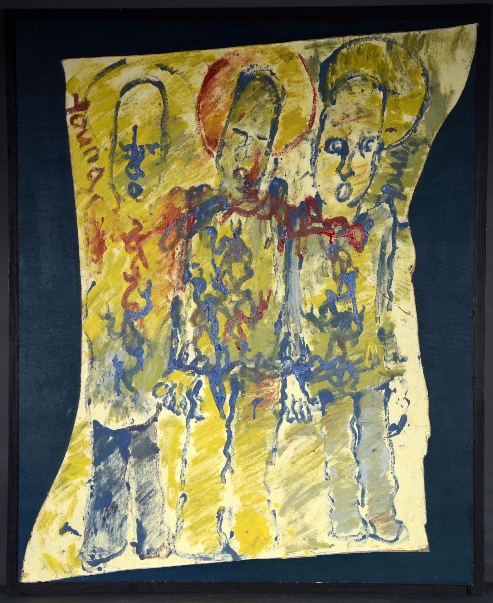 Purvis Young. Three Saint Figures In Chains. (1 of 3)