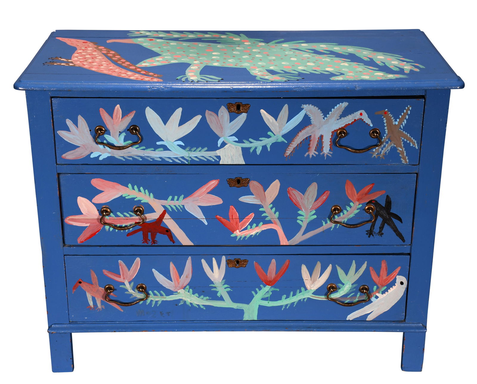 Mose Tolliver. Painted Chest of Drawers. (1 of 6)