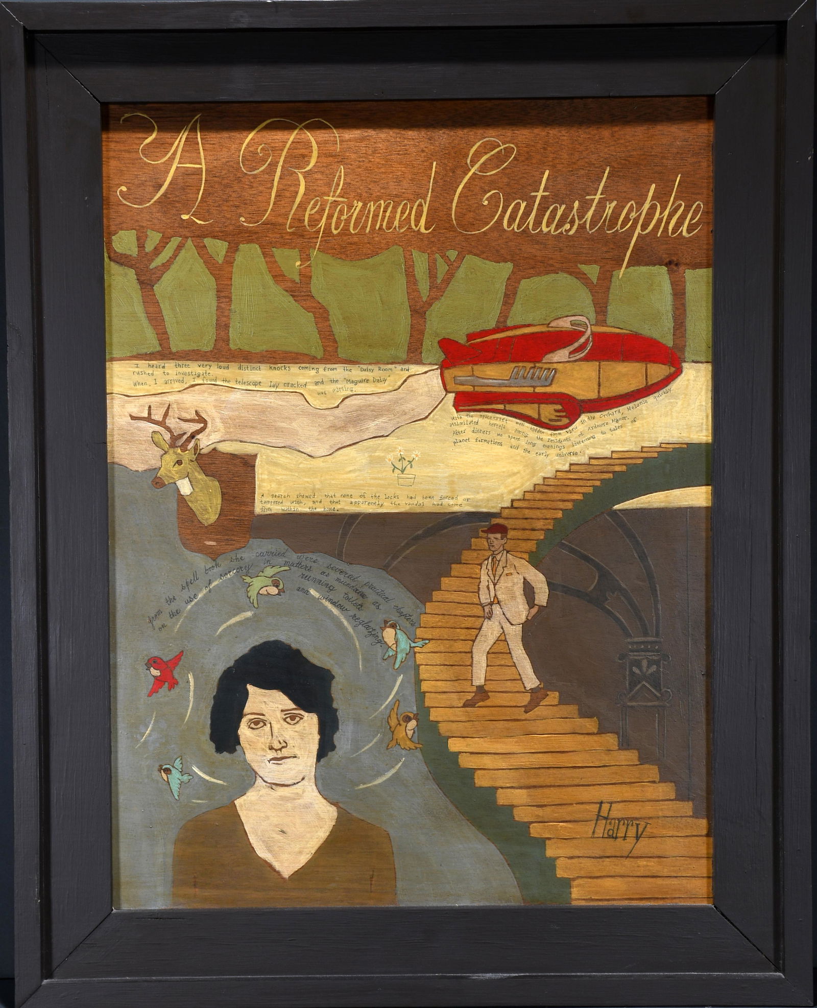 Harry Underwood. Ardmore.: Harry Underwood. Ardmore. Signed. Paint and graphite on board. Excellent condition. 30" x 38" with frame. Est. $300-500. Ship: $100