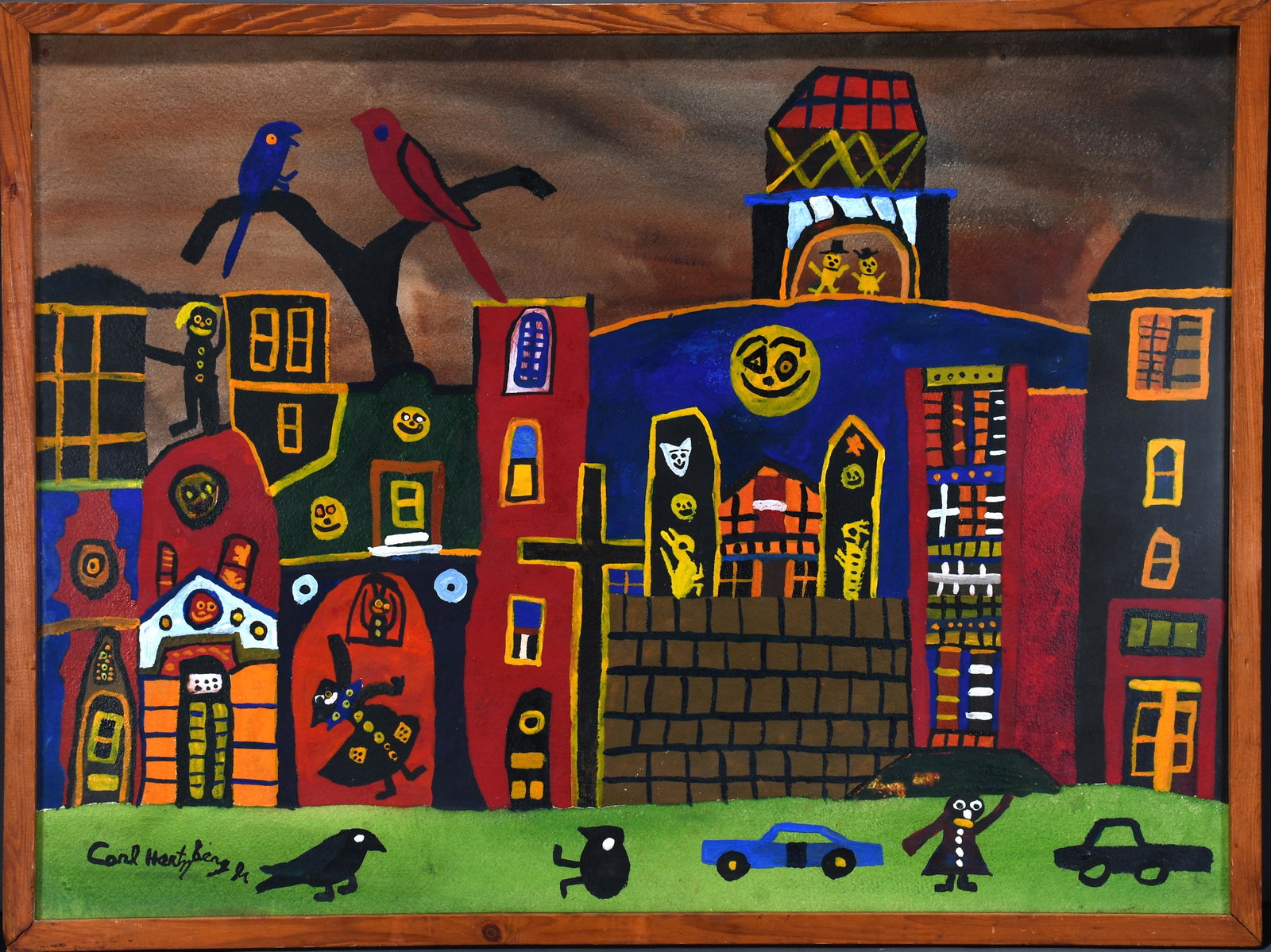 Carl Hertzberg, Jr. Composit From Mexico, #252.: Carl Hertzberg, Jr. Composit From Mexico, #252. Signed. Watercolor and paint on paper. Excellent condition. 31" x 23". Est. $300-500. Ship: $85