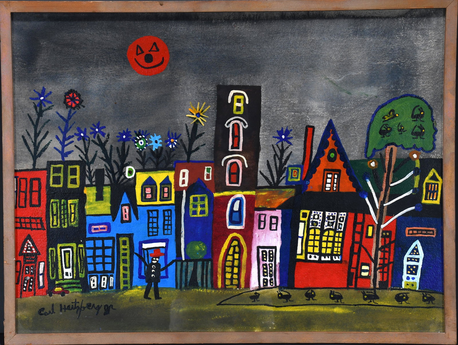 Carl Hertzberg, Jr. London Street Scene.: Carl Hertzberg, Jr. London Street Scene. Signed. Watercolor and paint on paper. Excellent condition. 30" x 23". Est. $300-500. Ship: $85