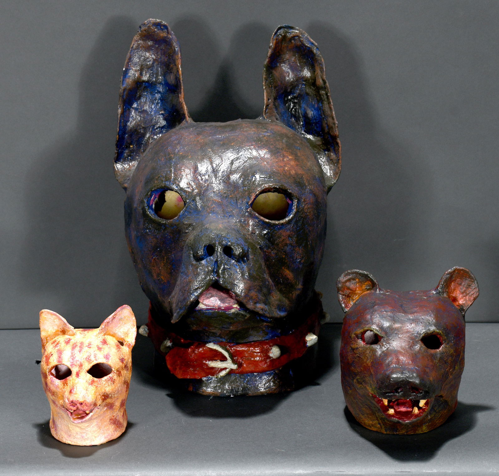 Mike Ballou. Three Animal Head Sculptures. (1 of 6)