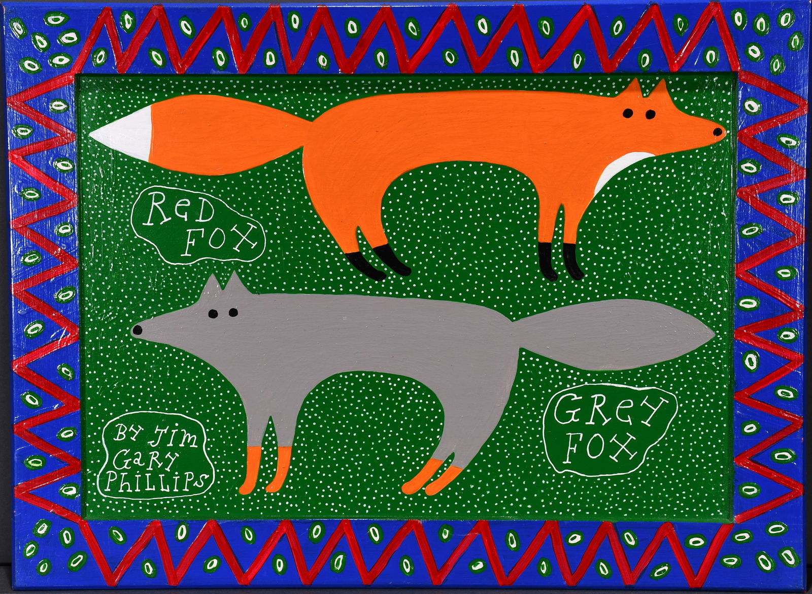 Jim Gary Phillips. Red and Grey Foxes. (1 of 2)