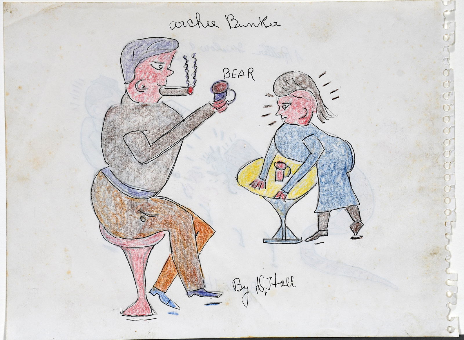 Dilmus Hall. Archie Bunker and Rattlesnake. (1 of 2)