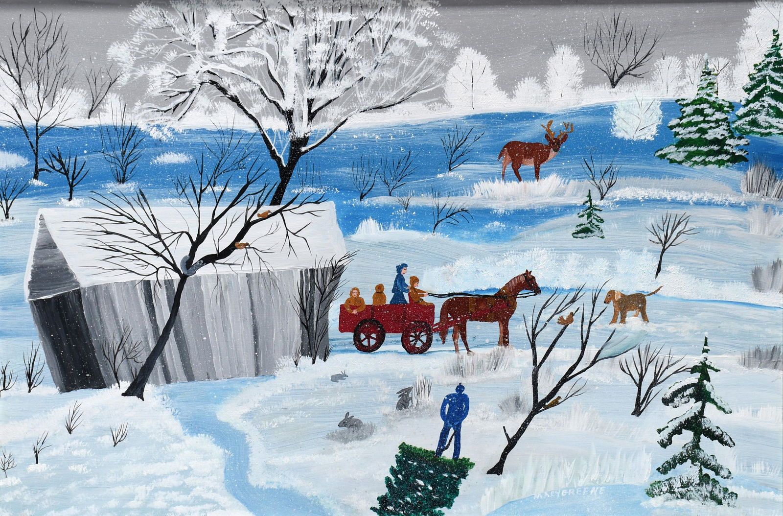 Mary Greene. Wagon Ride In The Snow. (1 of 4)