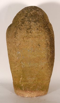 William Edmonson or W. Edmonson-Style. Owl.: William Edmonson or William Edmonson-Style. Owl. Carved limestone. Well-weathered with moss attached. Loss of detail, otherwise great condition. Large piece, 23.5” x 12” x 8”. Est. $10,000-20,00