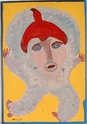 Mose Tolliver. Santa Claus.: Mose Tolliver. Santa Claus. Paint on board. Signed and titled. Provenance: Gordon Gallery. Excellent condition. 21” w x 30” h. Est. $800-1,200. Ship: $45