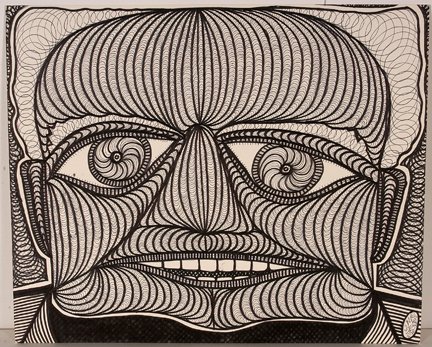 Ted Gordon. Victory Undisputed.: Ted Gordon. Victory Undisputed. 1998. Marker and ink on cardstock. Signed, dated and titled. Excellent condition. 17” w x 14” h. Provenance: The George and Sue Viener Collection. Est. $400-6