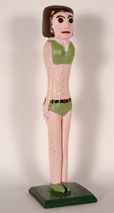 Denzil Goodpaster. Bathing Beauty.: Denzil Goodpaster. Bathing Beauty. Carved and painted wood. Signed. Excellent condition. 13”h. Provenance: The George and Sue Viener Collection. Est. $200-300. Ship: $30