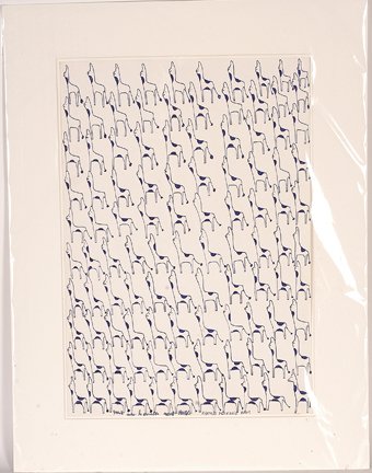 Mario Raugei. Queste Sono Le. Girafe.: Mario Raugei. Queste Sono Le. Girafe. Ink on paper. 2001. 14” w x 20”h. Signed and dated. Excellent condition. Est. $800-1,200. Ship: $45