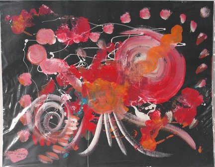 Lonnie Holley. Face In The Cosmos.: Lonnie Holley. Face In The Cosmos. 2006. Paint on paper. Signed and dated. Excellent condition. 28” w x 22”h. Provenance: The Ted Oliver Collection. Est. $300-500. Ship: $45