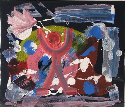 Lonnie Holley. Baby Pruising: Lonnie Holley. Baby Pruising. 1998. Paint on artist paper. Signed, titled and dated. Excellent condition. 14” w x 12”. Provenance: The Ted Oliver Collection. Est. $200-300. Ship: $30