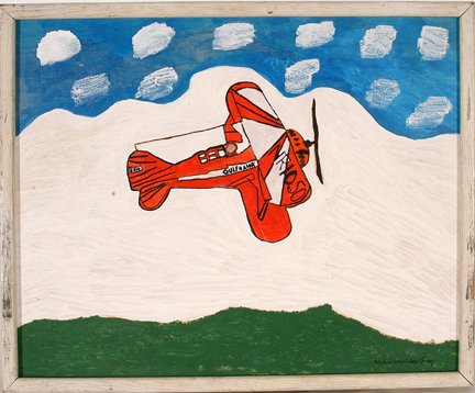 Old Ironsides Pry. Gulf Hawk Bi-Plane.: Old Ironsides Pry. Gulf Hawk Bi-Plane. Paint on canvas panel. Signed. Excellent condition. 21” w x 17” h. Est. $300-500. Ship: $35