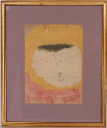 Justin McCarthy. Cat.: Justin McCarthy. Cat. Ink and watercolor on paper. Signed. 9” w x 12”h. Frame is 15.5” w x 18.5”h. Excellent condition. Est. $100-200. Ship: $35