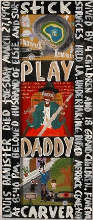A.J. Boudreaux. Big Stick Daddy.: A.J. Boudreaux. Big Stick Daddy. Paint on board. Signed. Excellent condition. 17”x 41”. Provenance: The George and Sue Viener Collection. Est. $300-500. Ship: $75