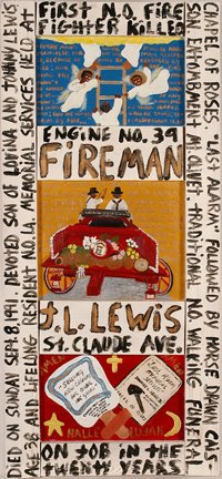 A.J. Boudreaux. Johnny Lewis.: A.J. Boudreaux. Johnny Lewis. Paint on board. Signed. Excellent condition. 22” x 48”. Provenance: The George and Sue Viener Collection. Est. $400-600. Ship: $85