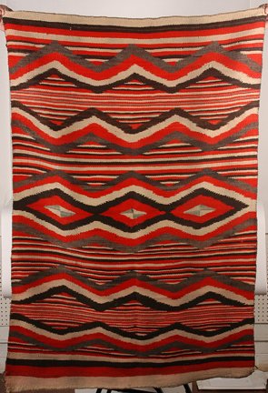 Navajo Native American Blanket.: Navajo Native American Blanket. Hand-woven with natural dyes. Great condition. 60” x 40”. c. early 1900’s. Provenance: The Leo Rabkin Collection to benefit The High Museum of Art, Atlanta, GA. E