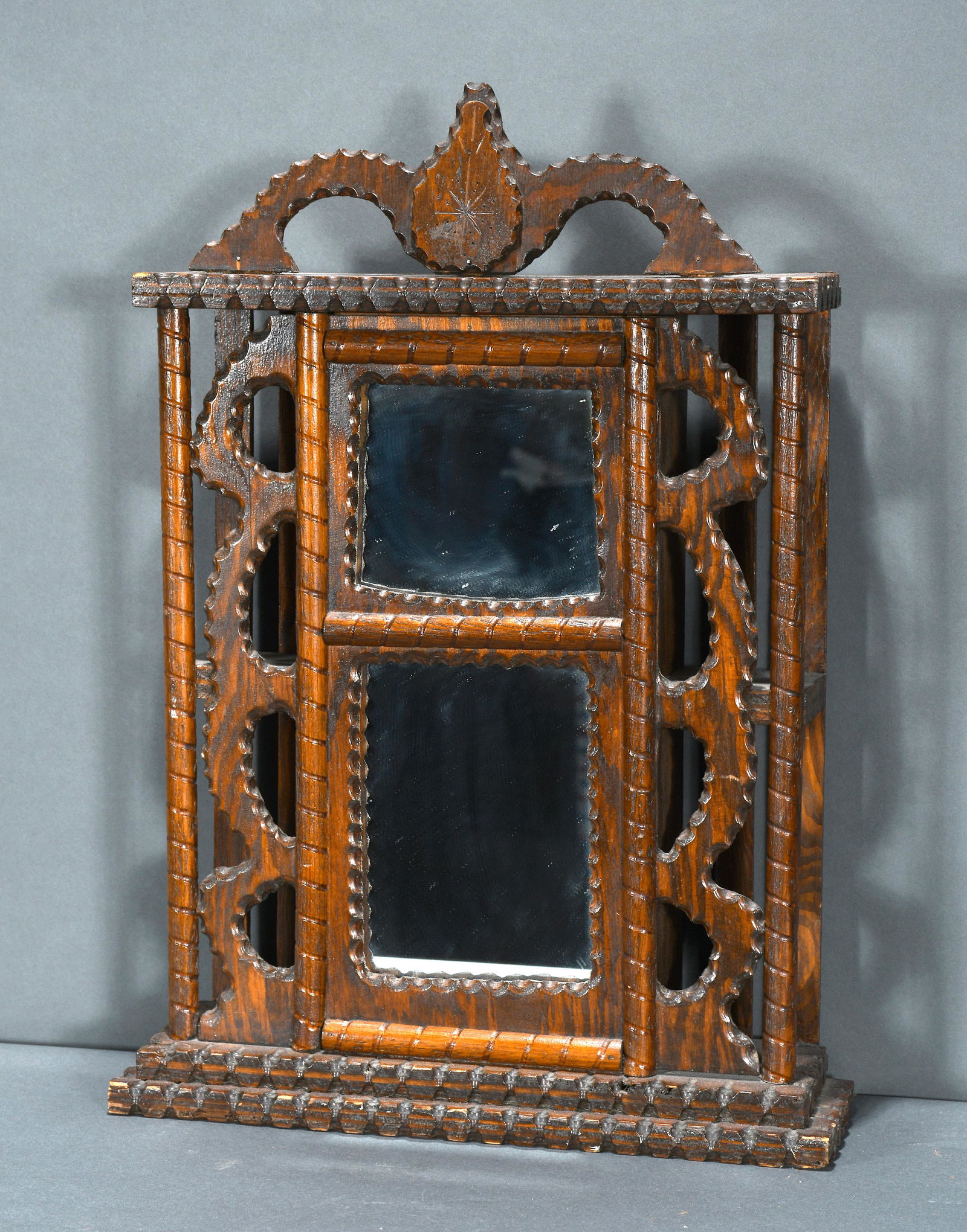 Howard Finster. Dark Wooden Clock Case. (1 of 3)