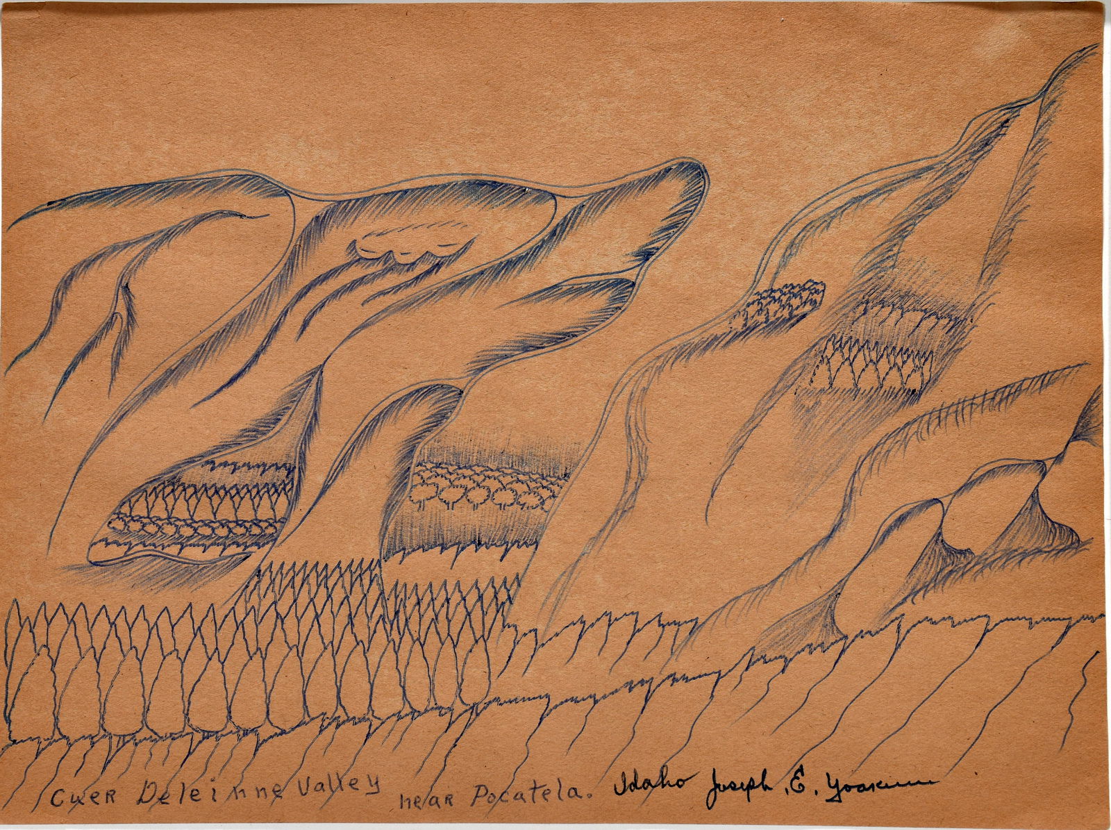 Joseph Yoakum. Cuer Deleinne Valley Near Idaho. (1 of 6)