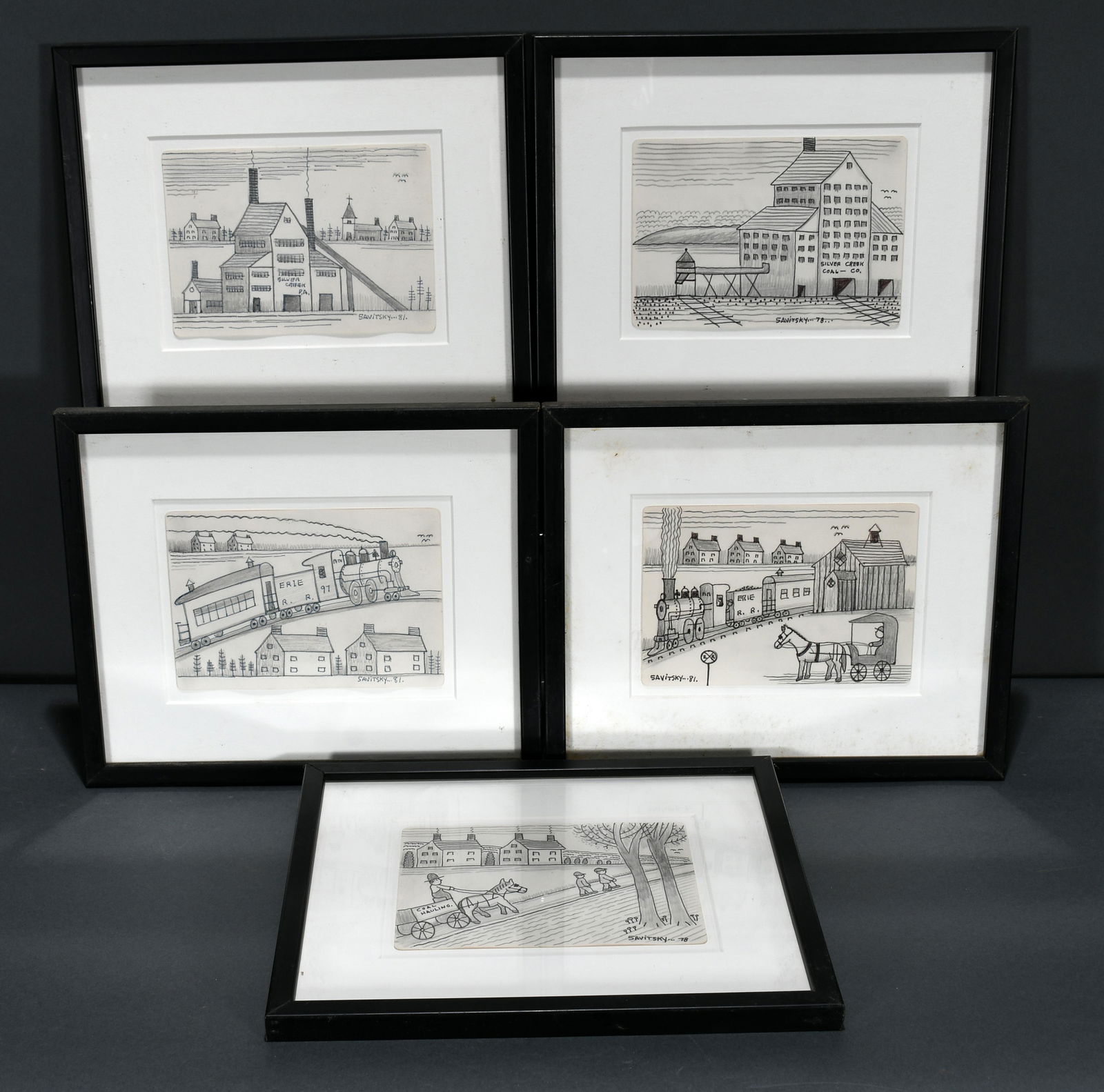 Jack Savitsky. Five Ink and Pencil Drawings. (1 of 6)