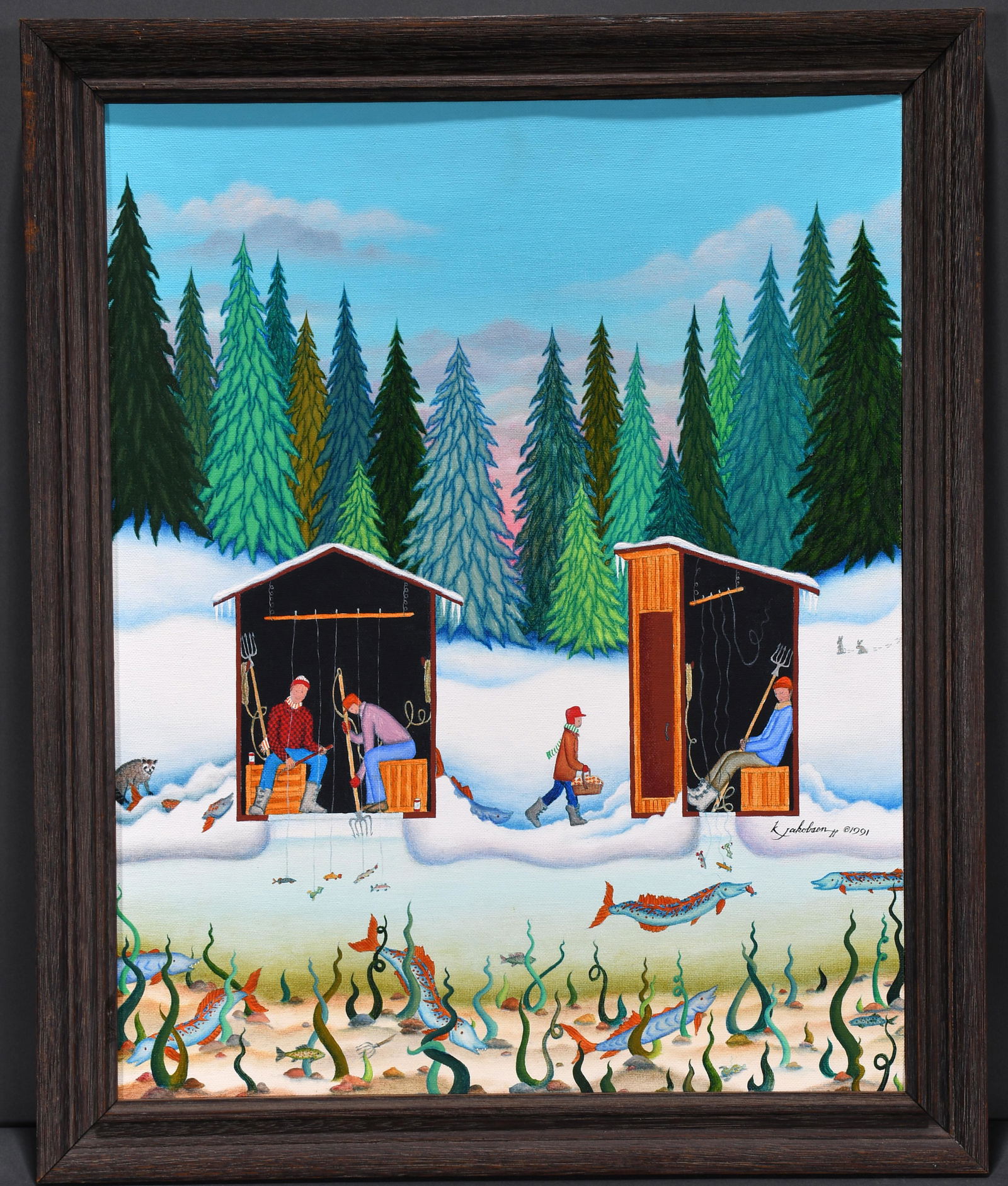 Kathy Jakobsen. Ice Fishing. (1 of 4)