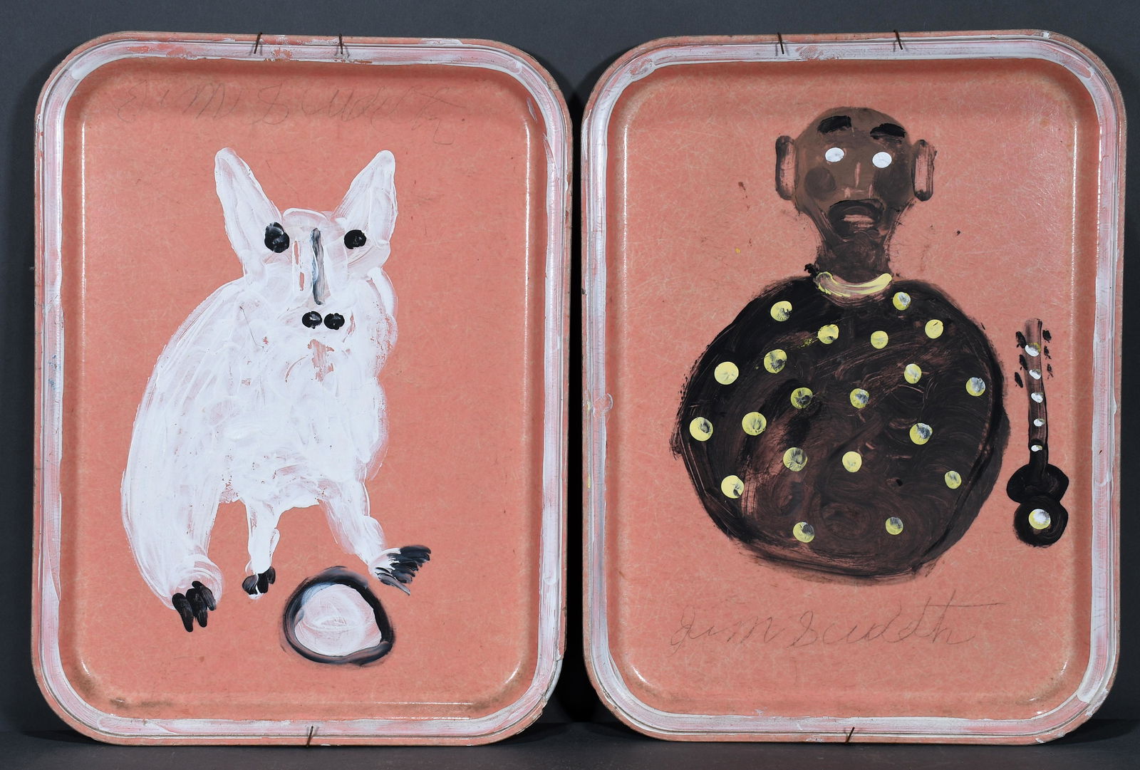 Jimmy Lee Sudduth. Self Portrait & Toto Lunch Trays. (1 of 1)