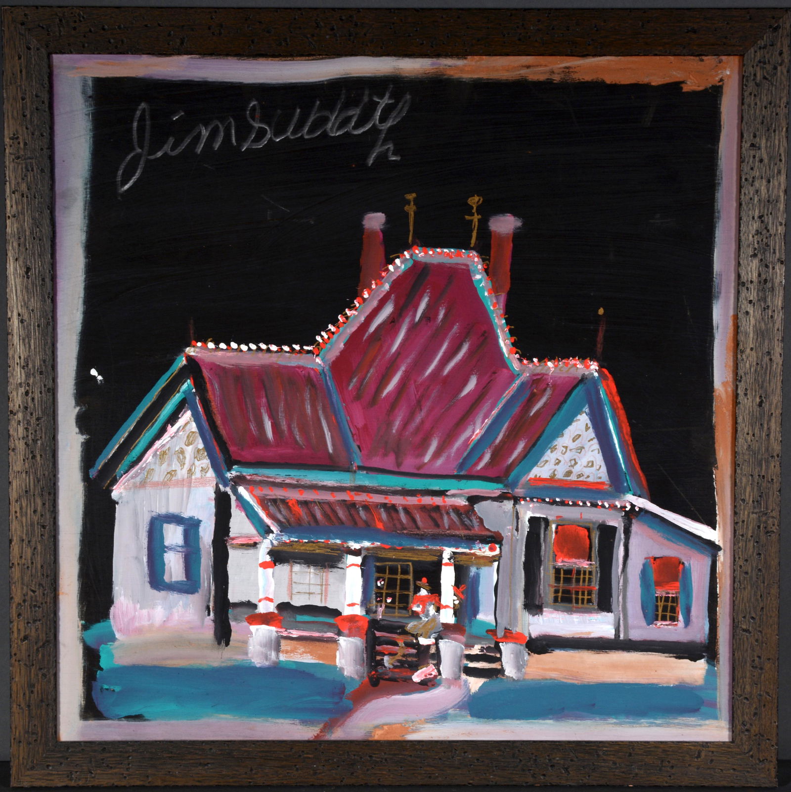 Jimmy Lee Sudduth. House With Red Roof. (1 of 2)